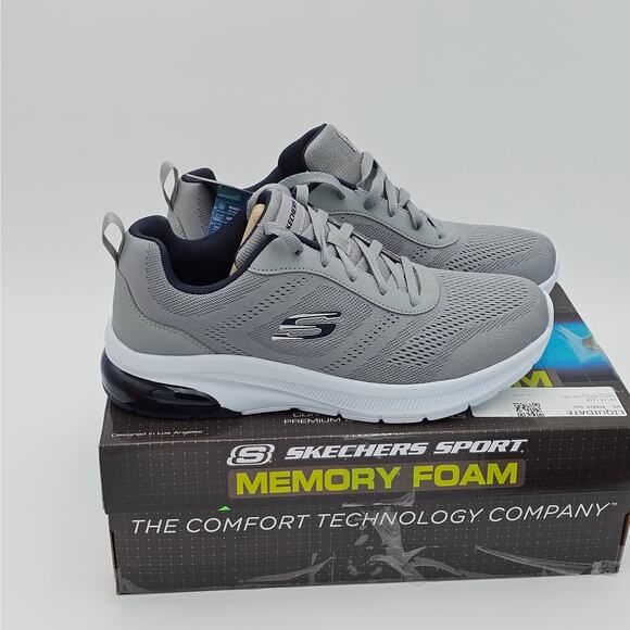 Skechers 10.5 Men's Machine Washable Lace-Up Wave-Flex Air Athletic Shoe 12 - Picture 2 of 5